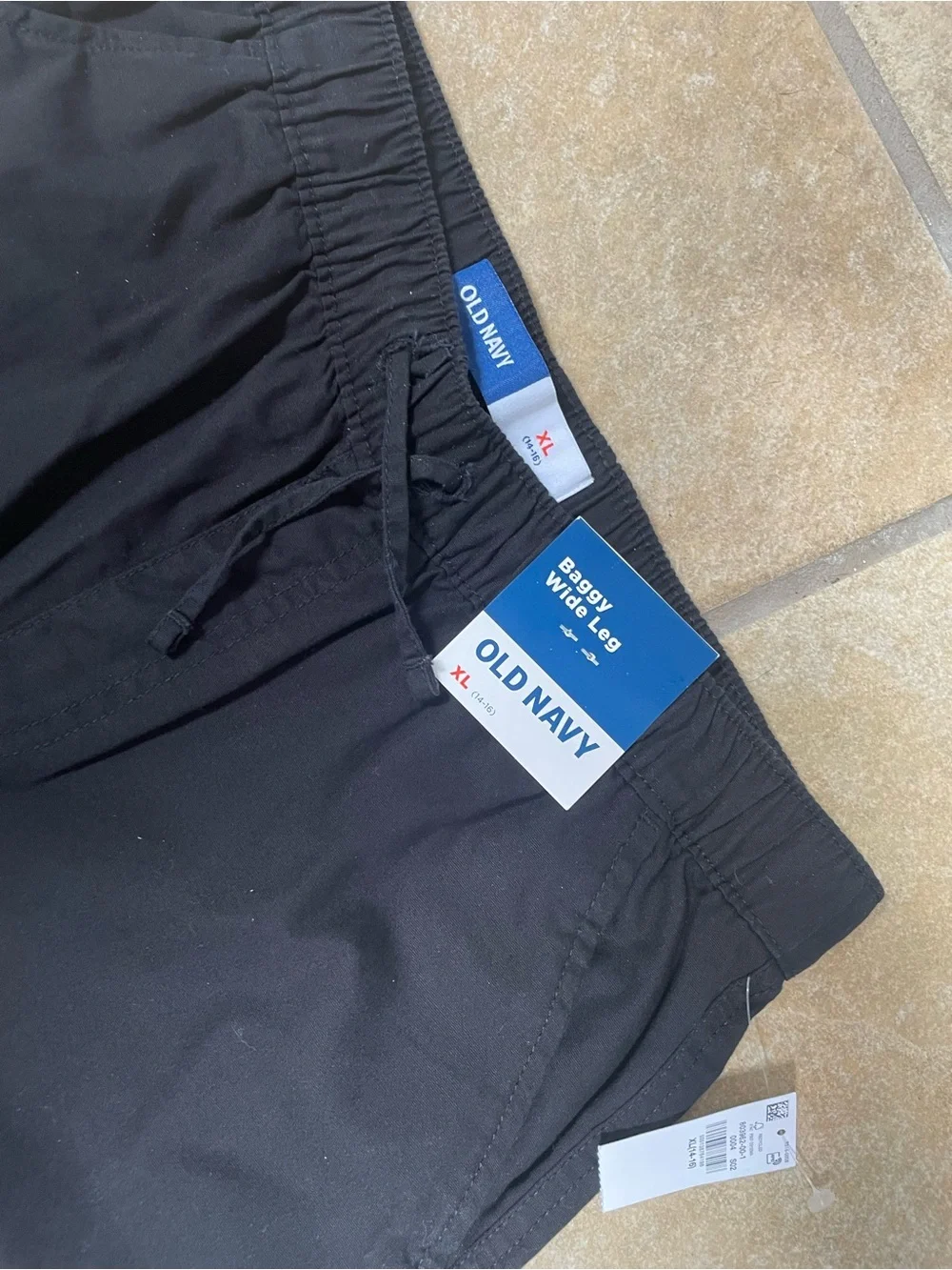 Old Navy Black Wide-Leg Cargo Pants for Kids